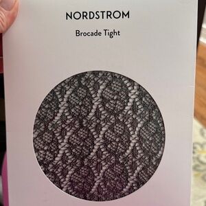 Nordstrom Lace Patterned Tights in Black,  Brocade tight
